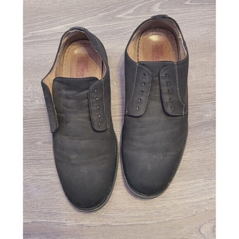 DEXTER Comfort Shoes -‎ Oxford Gray Suede Lace Up with Memory Foam Men's Size 9